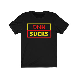 The Press. Politics. Media. "CNN Sucks."  Unisex Jersey Short Sleeve Tee - GRW Designs