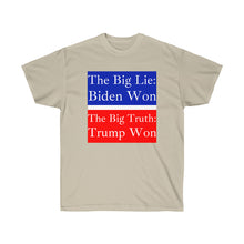 Load image into Gallery viewer, The Big Lie: Biden Won. - Unisex Ultra Cotton Tee
