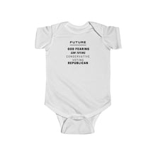 Load image into Gallery viewer, 2nd Amendment. God Fearing.  Infant Fine Jersey Bodysuit - GRW Designs
