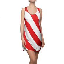 Load image into Gallery viewer, Red Stripes.  Team up with a Star Dress.  Women&#39;s Cut &amp; Sew Racerback Dress
