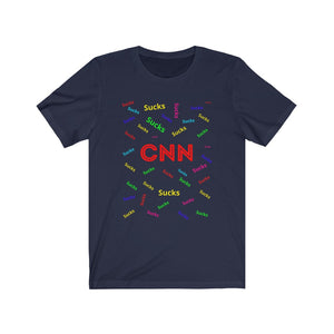 Media. Politics.  "CNN Sucks."Unisex Jersey Short Sleeve Tee - GRW Designs