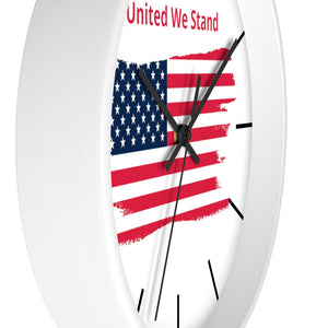 "United We Stand" Tattered Flag Wall clock