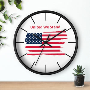 "United We Stand" Tattered Flag Wall clock