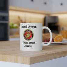 Load image into Gallery viewer, Proud Veteran - U.S. Marines - White Mug, 11oz
