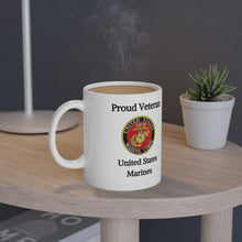 Load image into Gallery viewer, Proud Veteran - U.S. Marines - White Mug, 11oz
