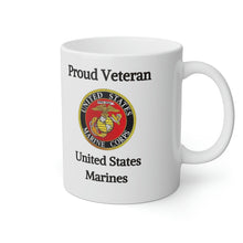Load image into Gallery viewer, Proud Veteran - U.S. Marines - White Mug, 11oz
