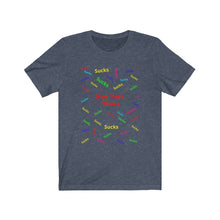 Load image into Gallery viewer, Politics.  Media.  &quot;New York Times, Sucks.&quot;  Unisex Jersey Short Sleeve Tee - GRW Designs
