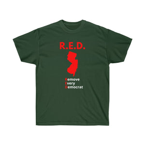 New Jersey - R.E.D. = Remove Every Democrat - Unisex Ultra Cotton Tee