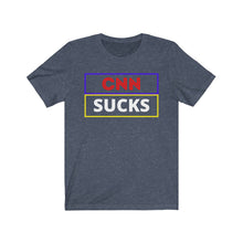 Load image into Gallery viewer, The Media. CNN. Politics.  &quot; CNN Sucks.&quot;  Unisex Jersey Short Sleeve Tee - GRW Designs
