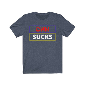 The Media. CNN. Politics.  " CNN Sucks."  Unisex Jersey Short Sleeve Tee - GRW Designs