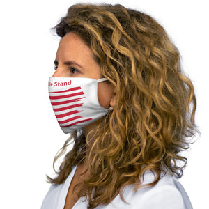 "United We Stand" Tattered Flag Snug-Fit Polyester Face Mask