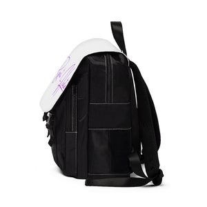 Reject Hate. Purple.  Unisex Casual Shoulder Backpack