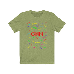 Media. Politics.  "CNN Sucks."Unisex Jersey Short Sleeve Tee - GRW Designs