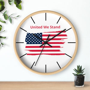 "United We Stand" Tattered Flag Wall clock