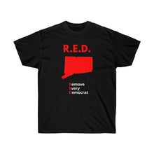 Load image into Gallery viewer, Connecticut - R.E.D. = Remove Every Democrat - Unisex Ultra Cotton Tee
