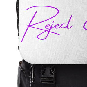 Reject Hate. Purple.  Unisex Casual Shoulder Backpack