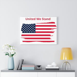 "United We Stand" Tattered Flag Canvas Gallery Wrap