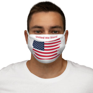 "United We Stand" Tattered Flag Snug-Fit Polyester Face Mask