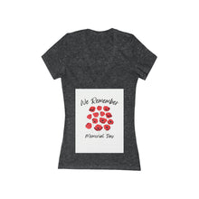 Load image into Gallery viewer, Memorial Day Poppies 4 - Women&#39;s Jersey Short Sleeve Deep V-Neck Tee
