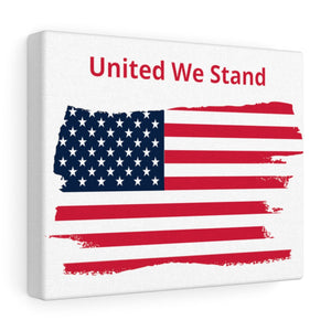 "United We Stand" Tattered Flag Canvas Gallery Wrap