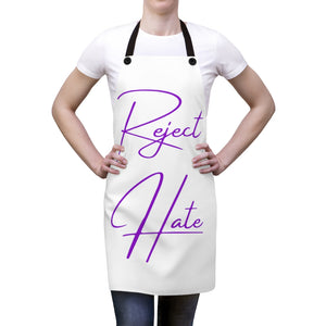 "Reject Hate. Purple."  Apron