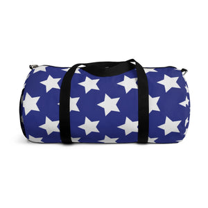 "White Stars, Blue Field. Patriotic."  Duffel Bag