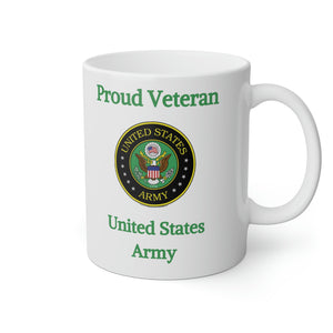 Proud Veteran - U.S. Army - White Mug, 11oz