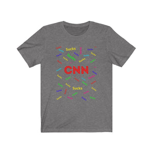 Media. Politics.  "CNN Sucks."Unisex Jersey Short Sleeve Tee - GRW Designs