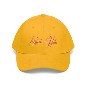 Reject Hate. Purple. Unisex Twill Hat