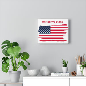 "United We Stand" Tattered Flag Canvas Gallery Wrap