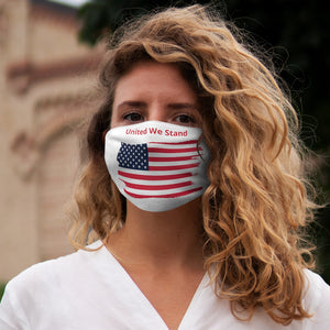 "United We Stand" Tattered Flag Snug-Fit Polyester Face Mask