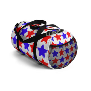 "Red and Blue Stars. Patriotic."  Duffel Bag