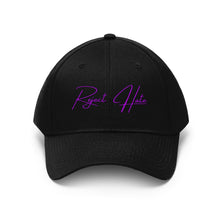 Load image into Gallery viewer, Reject Hate. Purple. Unisex Twill Hat
