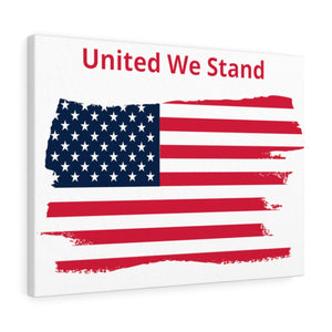 "United We Stand" Tattered Flag Canvas Gallery Wrap