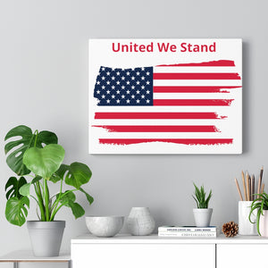 "United We Stand" Tattered Flag Canvas Gallery Wrap