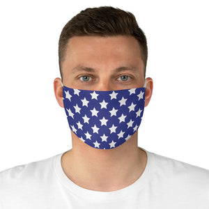 "White Stars on Blue Field."  Fabric Face Mask