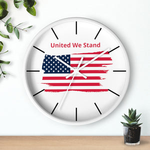 "United We Stand" Tattered Flag Wall clock