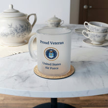 Load image into Gallery viewer, Proud Veteran - U.S.A.F. - Frosted Glass Mug
