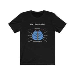 "The Liberal Mind - White."  Unisex Jersey Short Sleeve Tee