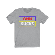 Load image into Gallery viewer, The Media. CNN. Politics.  &quot; CNN Sucks.&quot;  Unisex Jersey Short Sleeve Tee - GRW Designs
