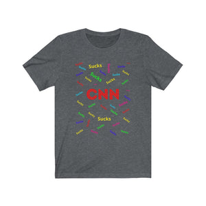 Media. Politics.  "CNN Sucks."Unisex Jersey Short Sleeve Tee - GRW Designs