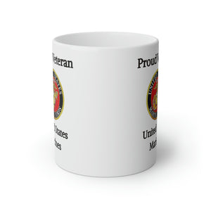 Proud Veteran - U.S. Marines - White Mug, 11oz