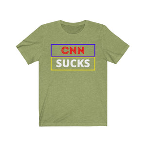 The Media. CNN. Politics.  " CNN Sucks."  Unisex Jersey Short Sleeve Tee - GRW Designs