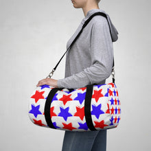 Load image into Gallery viewer, &quot;Red and Blue Stars. Patriotic.&quot;  Duffel Bag
